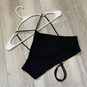 White Fox Halter Tank Top backless womens Black (small) going out party resort